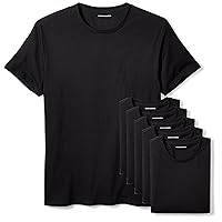 Amazon Essentials Men's Crewneck Undershirt, Pack of 6