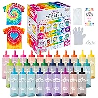 Tulip One-Step Tie Dye Ultimate Summer Bundle, Classroom Pack, Tie Dye Party Supplies, Durable Results - Includes 30 Bottles, Comes with Easy Techniques for Kids and Adults