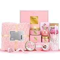 Birthday Gifts for Women,Rose Relaxing Spa Gift Baskets Self Care Gifts kits Get Well Soon Gift Baskets,Christmas Gifts Baskets Same Day Spa Gift Spa Day kit for Women,Mom, Wife, Sister,Girlfriend,Her