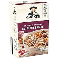 Quaker Instant Oatmeal, Raisin, Dates & Walnuts, 10 ct, 1.3 oz