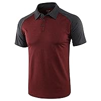 Men's Quick Dry Short Sleeve Breathable Active Sports Athletic Golf Polo Tee Shirts