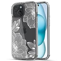 RANZ Case for iPhone 15, Anti-Scratch Shockproof Series Clear Hard PC + TPU Bumper Protective Cover Case for iPhone 15 (6.1