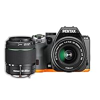 Pentax K-S2 20MP Wi-Fi Enabled Weatherized SLR with 50-200mm Lens Kit (Black/Orange)