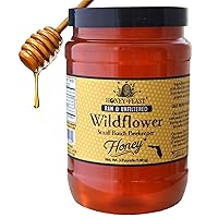 Honey Feast - Raw Wildflower Honey | from American Organic floral sources | 48 Ounces