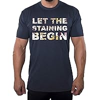 Let The Staining Begin Man's Shirts, Funny Thanksgiving Tees, T-Shirts for Men!