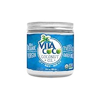Organic Virgin Coconut Oil - Non GMO Cold Pressed Gluten Free Unrefined Oil - Used For Cooking Oil - Great for Skin Moisturizer or Hair Shampoo - 14 Oz Glass Jar