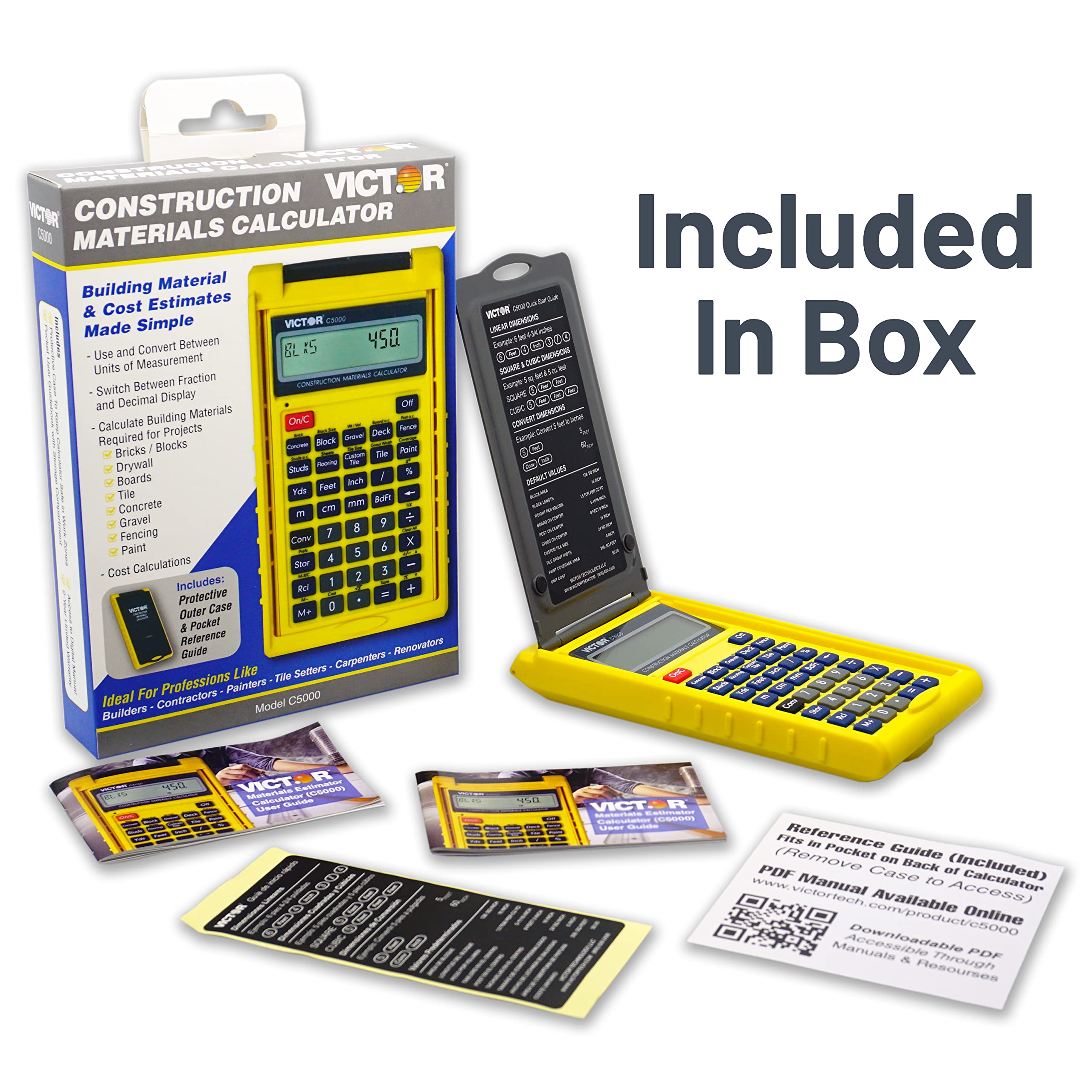 Victor C5000 Advanced Construction Calculator with Protective Case