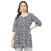 3/4 Sleeves Rayon Fit & Flare Top - Regular Fit Spring Fashion