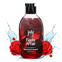 Reds Affair Body Wash 300ml British Rose Vitamin E with Moisturizer Long Lasting Fragrance, Exfoliating Shower Gel Nourishing Body Wash for Women & Men