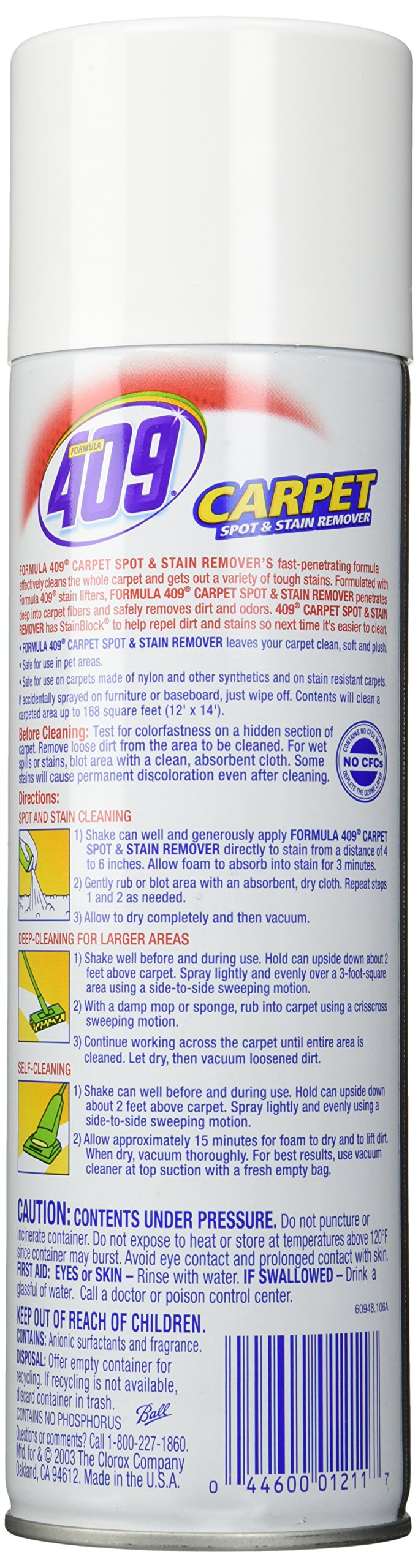 Formula 409 Carpet Spot & Stain Remover 22 oz Can (Pack of 3)