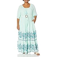 Women's Plus Size Maxi Angel Tiered