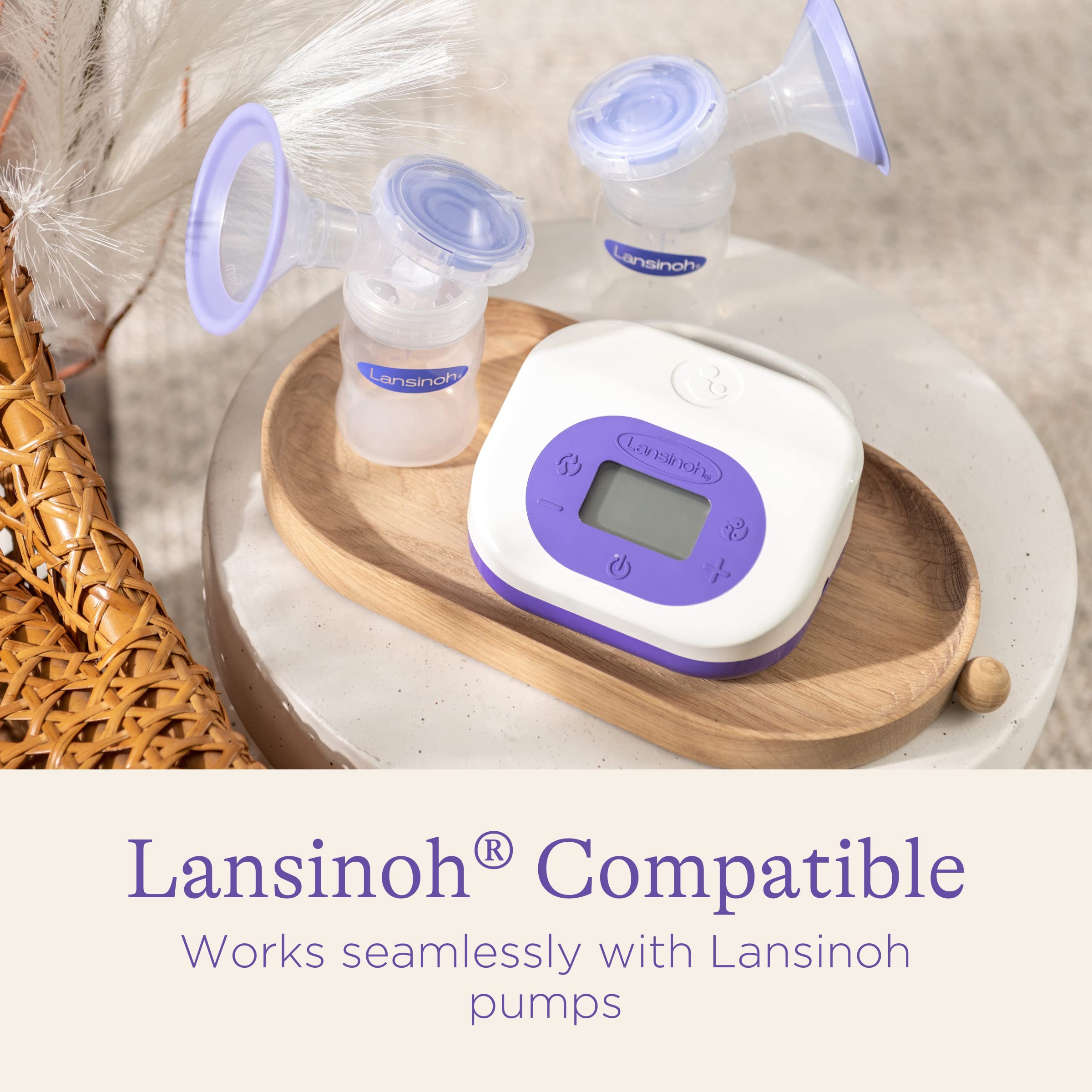 Lansinoh ComfortFit Breast Pump Flanges, Size 21mm, 2 Count