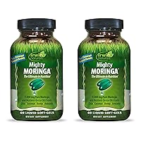 Mighty Moringa 1,000 mg with Chia, Coconut, Hemp, Avacado & Omega Superfoods - 60 Liquid Softgels (Pack of 2)
