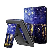 Ayotu Folding Case for Kindle 10th Gen 2019 Released - with Auto Wake/Sleep,Lightweight Leather Stand Cover with Hand Strap (Not Fit Kindle Paperwhite or Kindle 2022), Starry Night