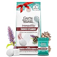 Tranquility Shower Steamers- Vaporizing Cedarwood & Patchouli Essential Oils Spa Aromatherapy - 10 Count