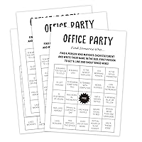 30 Pack Minimalist Office Party Find Someone Who Game, Work Party Game, Team Meeting Game, Office Activities, Work Happy Hours Game for Coworkers - TM02