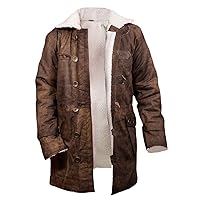 F&H Kid's Bane Genuine Distressed Leather Shearling Coat