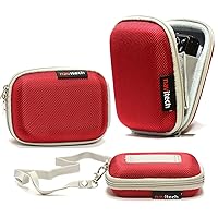 Red Hard Water Resistant Hard Camera Case Compatible with The Sony Dsc-W800 Digital Compact Camera