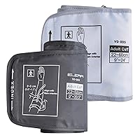 XXL Blood Pressure Cuff 9”-24” (22-60CM) and XL Blood Pressure Cuff 9-20‘’(22-52CM) Arm Circumference Compatible with Omron - Includes 6 Connectors
