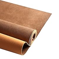 Soft PU Leather Upholstery Fabric 1.2mm Thick Upholstery Leather Distressed Bark Fabric(Khaki,36