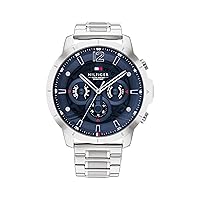 Tommy Hilfiger Men's Casual Watch - Multifunction Stainless Steel Wristwatch - Water Resistant up to 5 ATM/50 Meters - Premium Fashion Timepiece for All Occasions - 50 mm