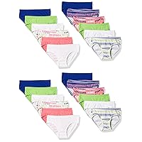 Fruit of the Loom girls Cotton Underwear, Assorted Multipacks (Packs of 22 & 24)