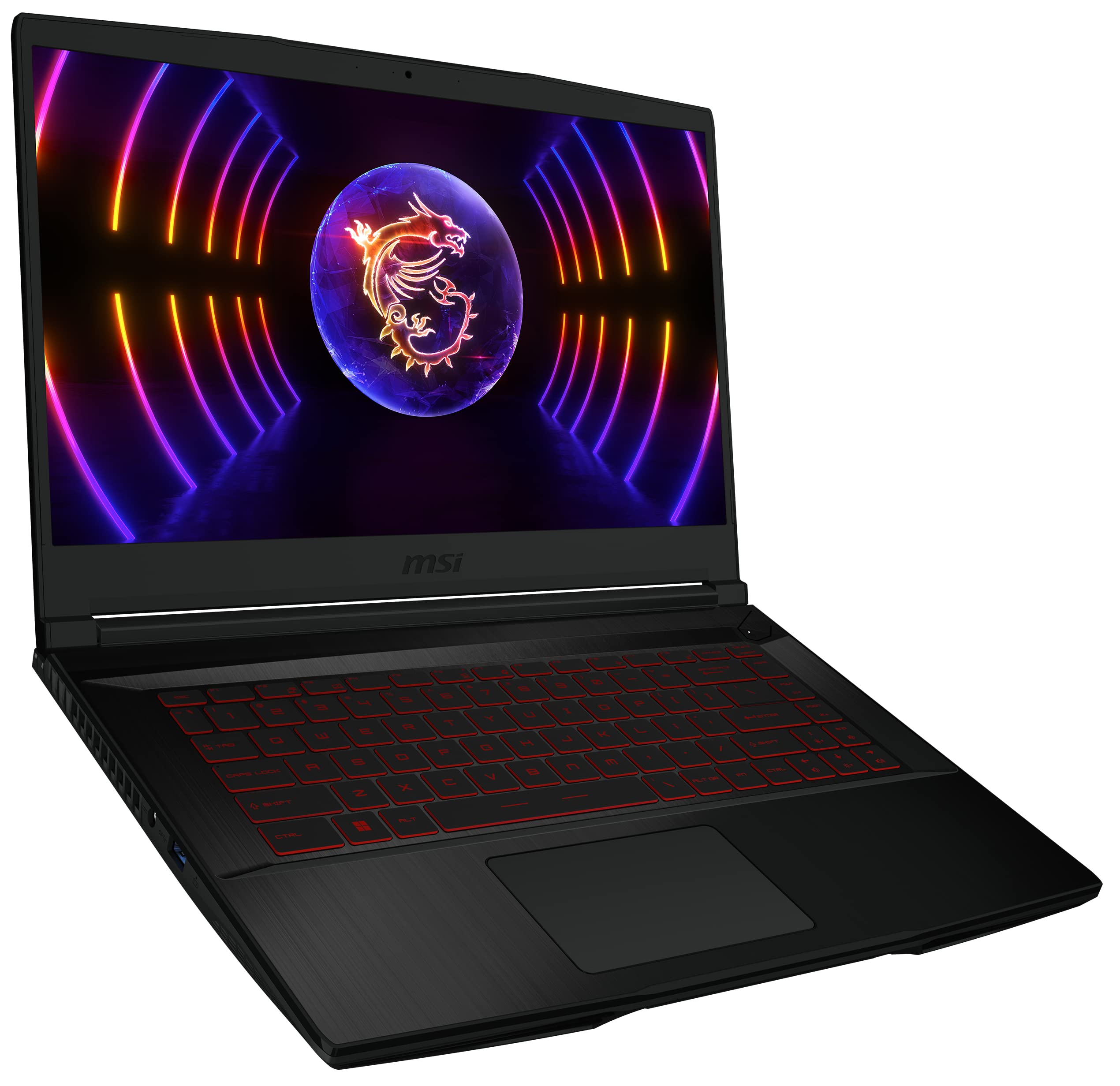 MSI Thin GF63 Gaming Notebook | 39,6 cm (15,6 Zoll) Full-HD | Intel Core i5-12450H |16GB RAM | 512GB SSD | RTX 4050 6 GB | Windows 11 Home | Gaming-Tastatur | Schwarz | 12VE-087