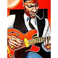 B. B. KING PRINT POSTER guitar cd gibson es-335 lp record lucille album archtop Confessin' The Blues live in cook county jail