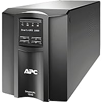 APC 1000VA Smart UPS with SmartConnect, SMT1000C Sinewave UPS Battery Backup, AVR, 120V, Line Interactive Uninterruptible Power Supply