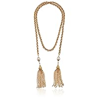Ben-Amun Jewelry Knotted Tassel Gold Chain Necklace