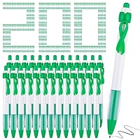 Mental Health Awareness Retractable Pen Green Ribbon Liver Cancer Kidney Disease Awareness Black Ink Ballpoint Pen Bulk with Individual Packed for Charity Volunteers Activities Supplies(200 Pcs)