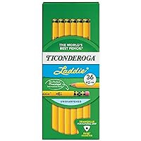 Ticonderoga® Tri-Write Pencils, With Erasers, #2 Lead, Yellow, Pack Of 36
