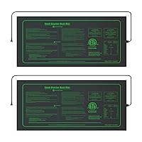iPower Seedling Heat Mat Waterproof Durable Germination Station Warm Hydroponic Pad for Indoor Home Gardening Seed Starter, 2Pack, 10