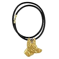 Exclusive Dog Necklace with Gold Plating 24ct - Handmade Jewelry Masterpiece for Dog Lovers – Gold-Plated Dog Necklaces for Men and Women – Pharaoh Hound