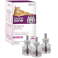 Comfort Zone 3 Refills Cat Calming Pheromone Diffuser Refills (90 Days) for a Calm Home | Veterinarian Recommended | De-Stress Your Cat and Reduce Spraying, Scratching, & Other Problematic Behaviors