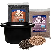 The Pond Guy Planting Tub Kit for Aquatic Plants with Soil & Media, Outdoor Water Garden Planter Pot for Lily, Lotus & Bog Plants, Large Tub Kit