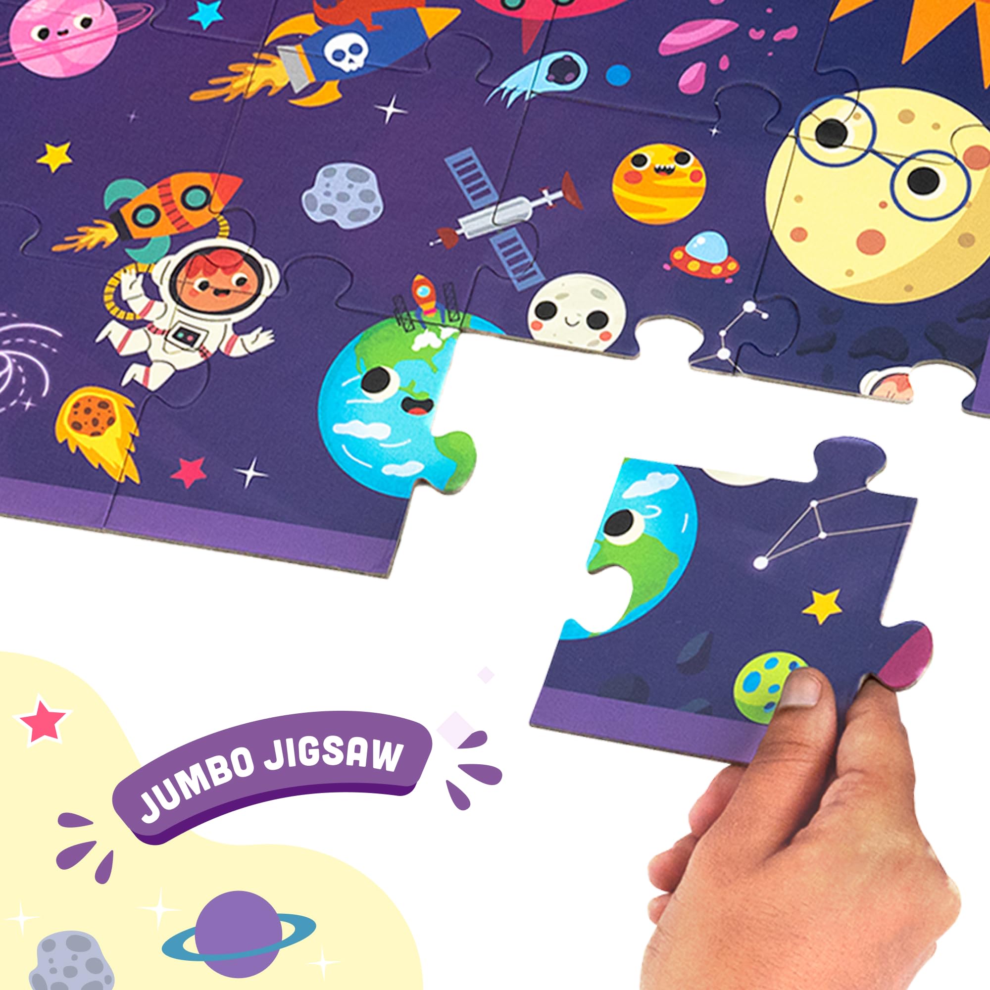 Outer Space Jigsaw Puzzles for Boys & Girls | Where is it? Spectacular Space - LoveDabble | Planets Puzzles for Kids | Solar System Flashcards for Kids Ages 3 4 5 | Birthday Gifts for Boys and Girls