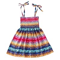 Summer Toddler Girls Sleeveless Prints Princess Dress Dance Party Dresses Clothes Infant Girl Christmas Outfit