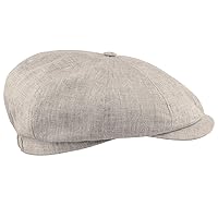 Sterkowski Rowdy Hat | 100% Linen Flat Cap for Men and Women | Light and Airy Summer Peaked Cap