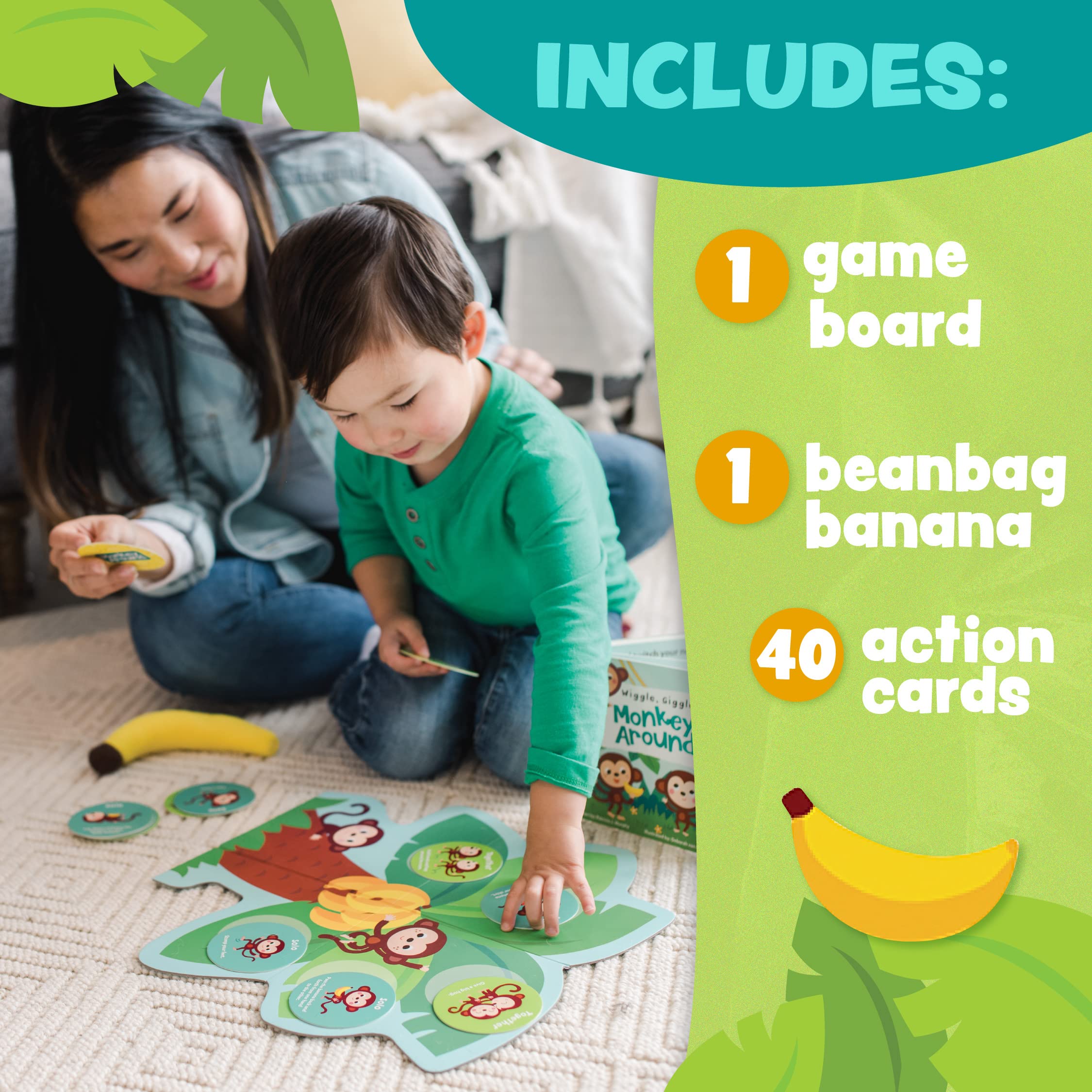 Peaceable Kingdom Monkey Around First Game for Toddlers Interactive Play with Parent Ages 2+