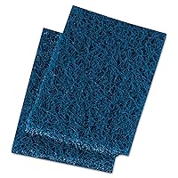 Boardwalk 188 Extra Heavy-Duty Scour Pad, 3 1/2 X 5, Blue/gray, 20/carton