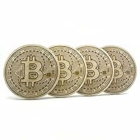 BITCOIN Wood Engraved Coaster Set: Premium Cryptocurrency Drinkware - Unique Blockchain Decor - Ideal Gift for Tech & Finance Enthusiasts - Set of 4