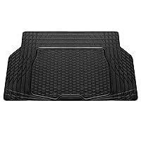 FH Group ClimaProof™ for all weather protection Universal Fit Black Cargo Mats fits most Cars, SUVs, and Trucks (Semi Custom Trimmable Vinyl, 55” x 32) Black