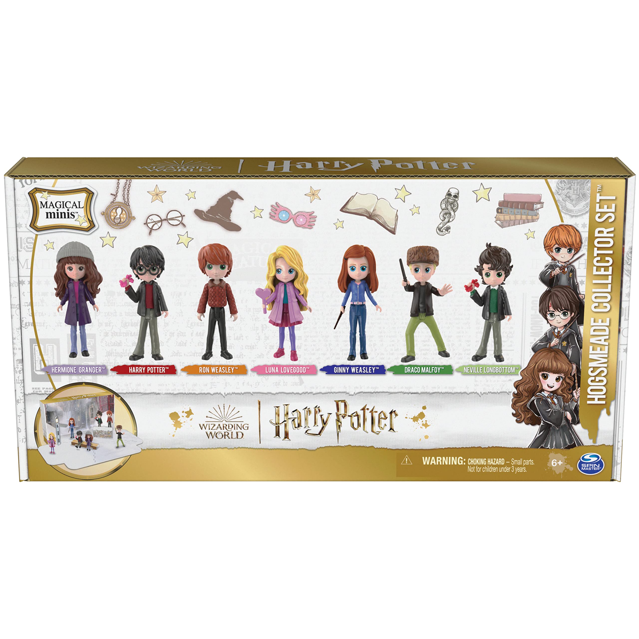 Wizarding World Harry Potter, Magical Minis Hogsmeade Collector Set with 7 Figures, Kids Toys for Girls and Boys Ages 6 and up