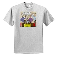3dRose Rich Diesslins Funny General Cartoons - Halloween - Zombie Whose Line is it Anyway - Adult Birch-Gray-T-Shirt XL (ts_3811_21)