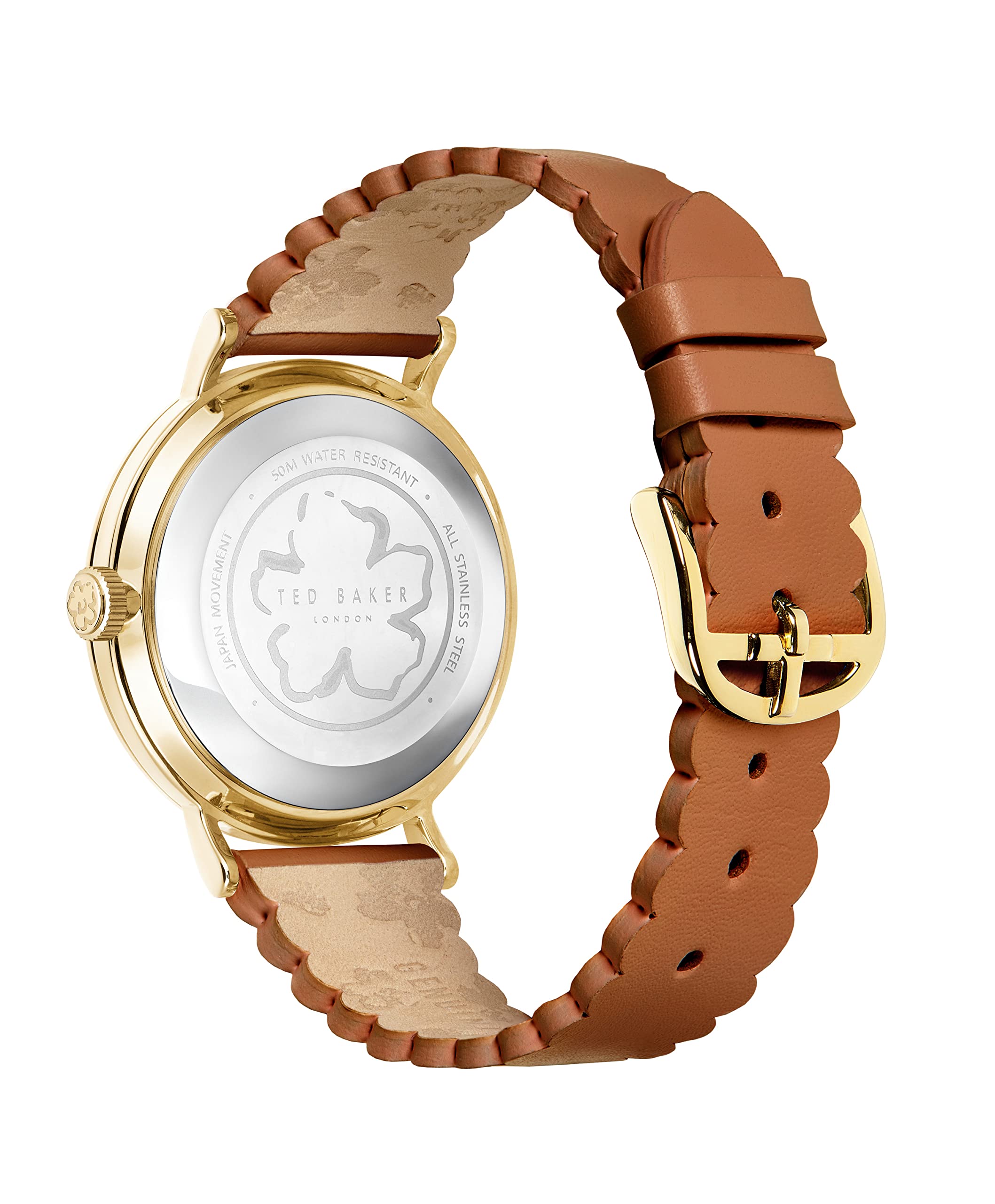 Ted Baker Phylipa Bloom Tan Leather Strap Watch (Model: BKPPHF2099I)