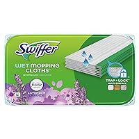 Swiffer Sweeper Wet Mopping Pad Refills for Floor Mop with Febreze Lavender Scent, 12 Count (Packaging May Vary)