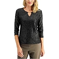 Womens Textured Pullover Blouse