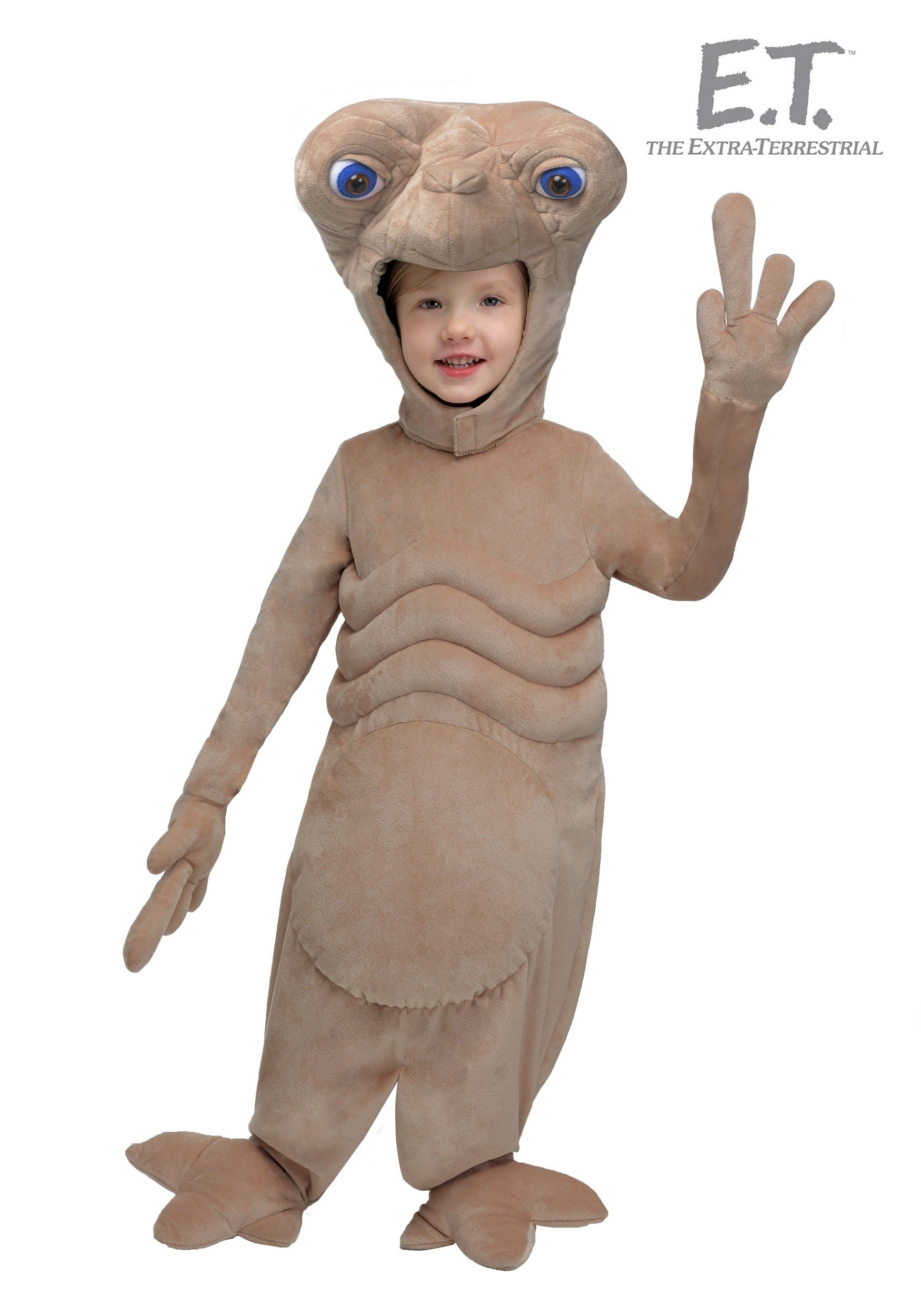 E.T. Kids The Extra-Terrestrial Plush Costume Unisex, Cute Alien Halloween Outfit for Toddler Boys and Girls