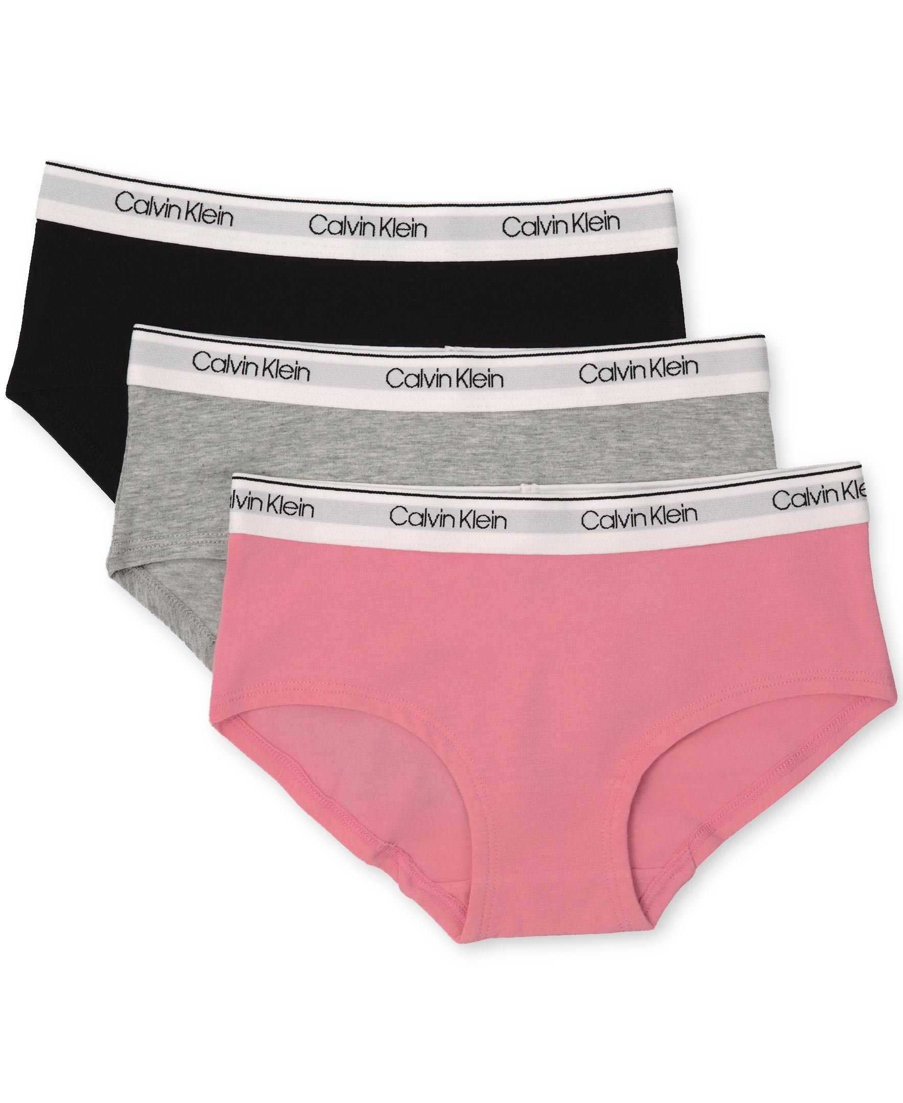 Calvin Klein Girls' Little Modern Cotton Hipster Underwear, Multipack